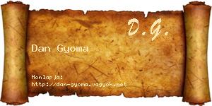 Dan Gyoma névjegykártya